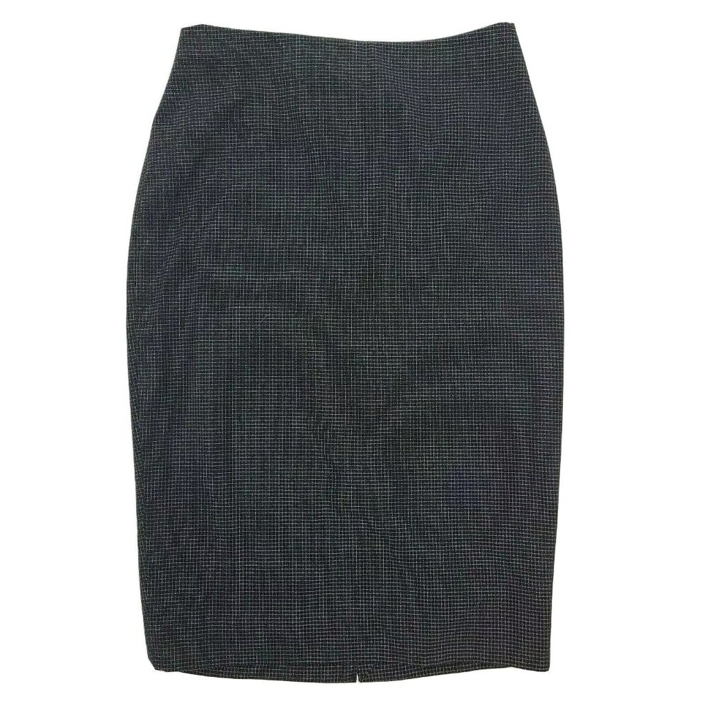 The Limited Collection Skirt Womens Size 2 Black Windowpane Pencil‎ Zip Back